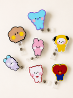 BTS BT21 Inspired Badge Reel