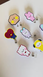 BTS BT21 Inspired Badge Reel